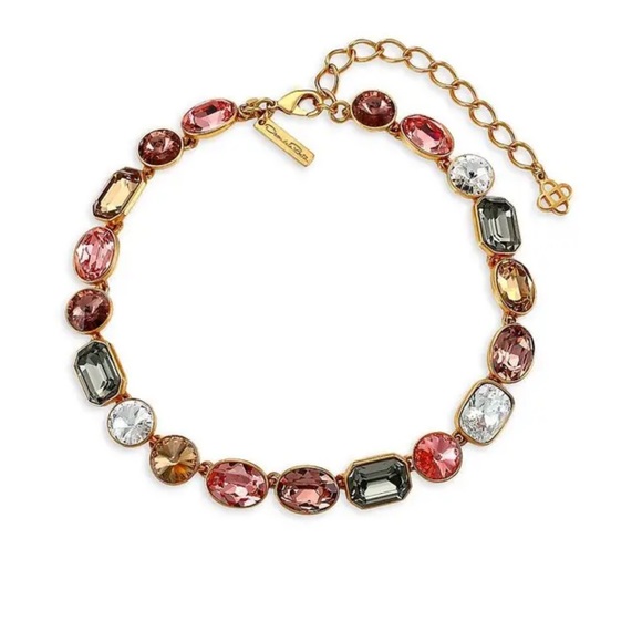 OSCAR DE LA RENTA
Multicolor Crystal Collar Necklace - Gold - Picture 1 of 4